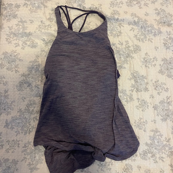 Lululemon Purple open back tank - Picture 1 of 4